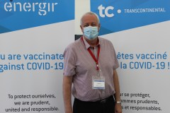 Il Centro di vaccinazione di TC Transcontinental/Energir a R.d.P.: il sorriso dietro la maschera