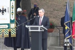 Draghi a L’Aquila per inaugurare il Parco della Memoria